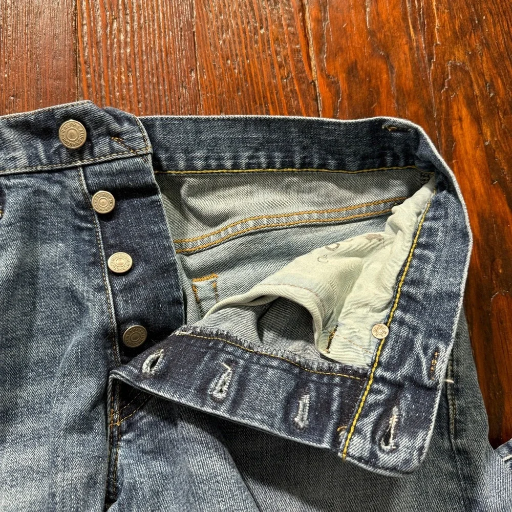 Polo Ralph Lauren Jeans Mens‎ 29x30 Blue Varick Slim Straight Button Fly Faded